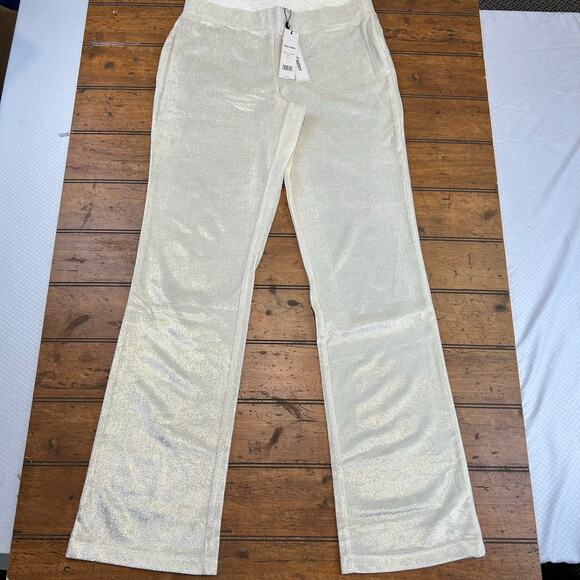 Juicy Couture Straight Leg Track Pants, Metallic Gold, Large - Picture 7 of 10